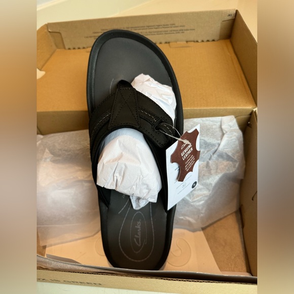 Men’s Clark’s Wesley Sun Black size 11 adjustable Velcro - Picture 6 of 8